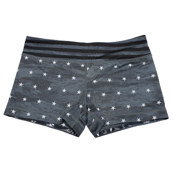 IAB Mfg women's 3 in no-ride patriotic stars athletic gym workout shorts - Picture 1 of 10